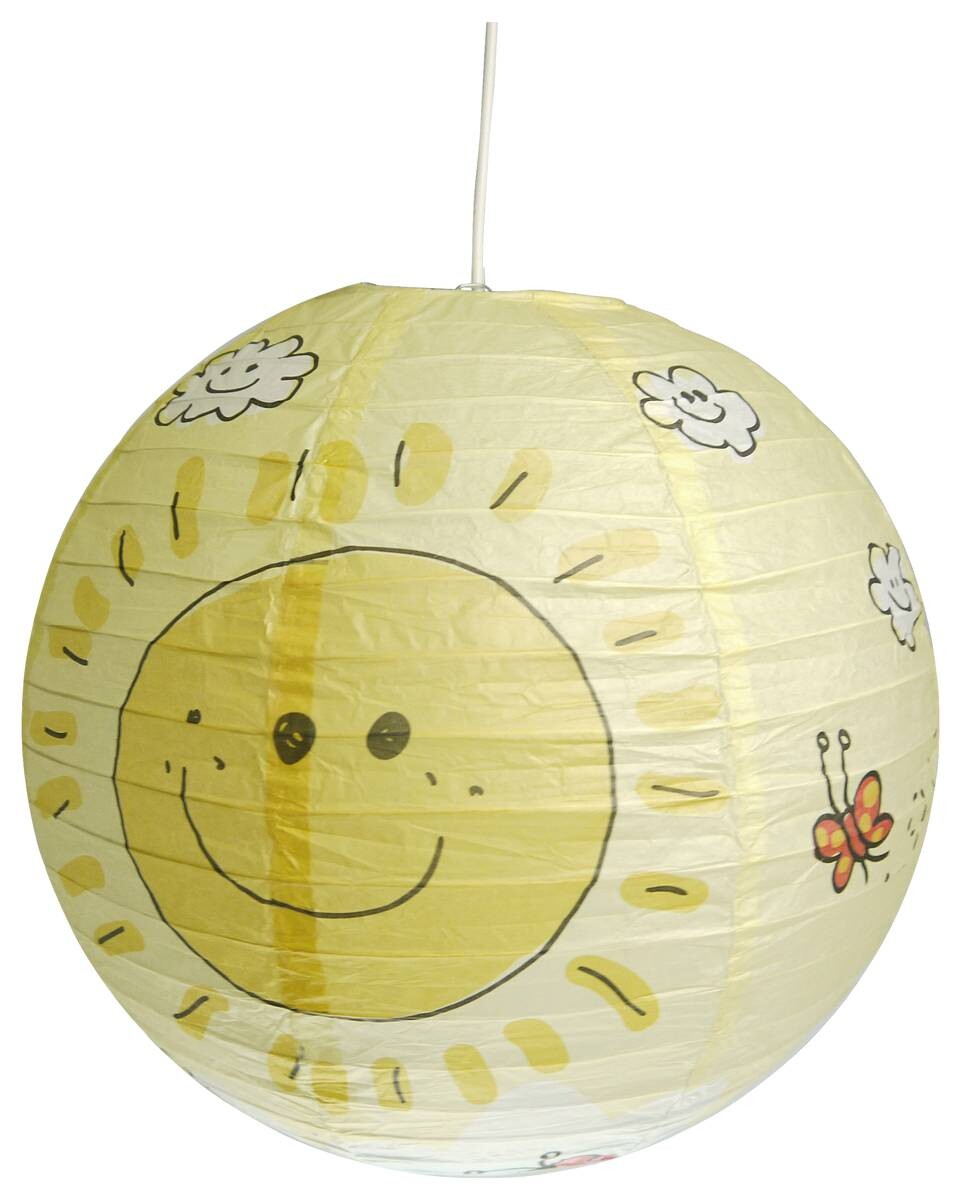 Niermann Pendelleuchte Sunny gelb Papier D: ca. 40 cm