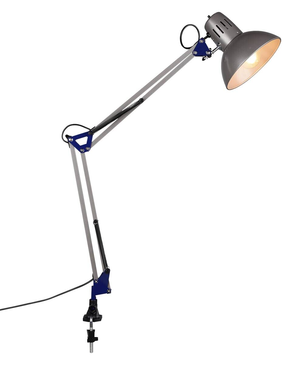 TRIO Klemmleuchte Tajo Alu Metall H/T/D: ca. 74x51x17 cm E27 1 Brennstellen