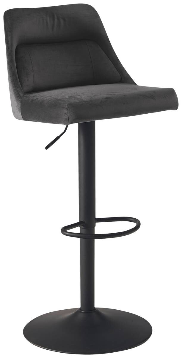 Barhocker schwarz Samt B/H/T: ca. 45x106x51 cm