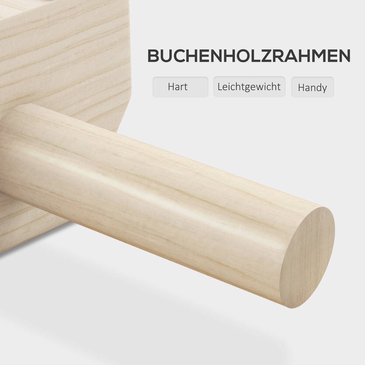 SPORTNOW Liegestützgriffe natur Buche B/H/L: ca. 13x10x30 cm