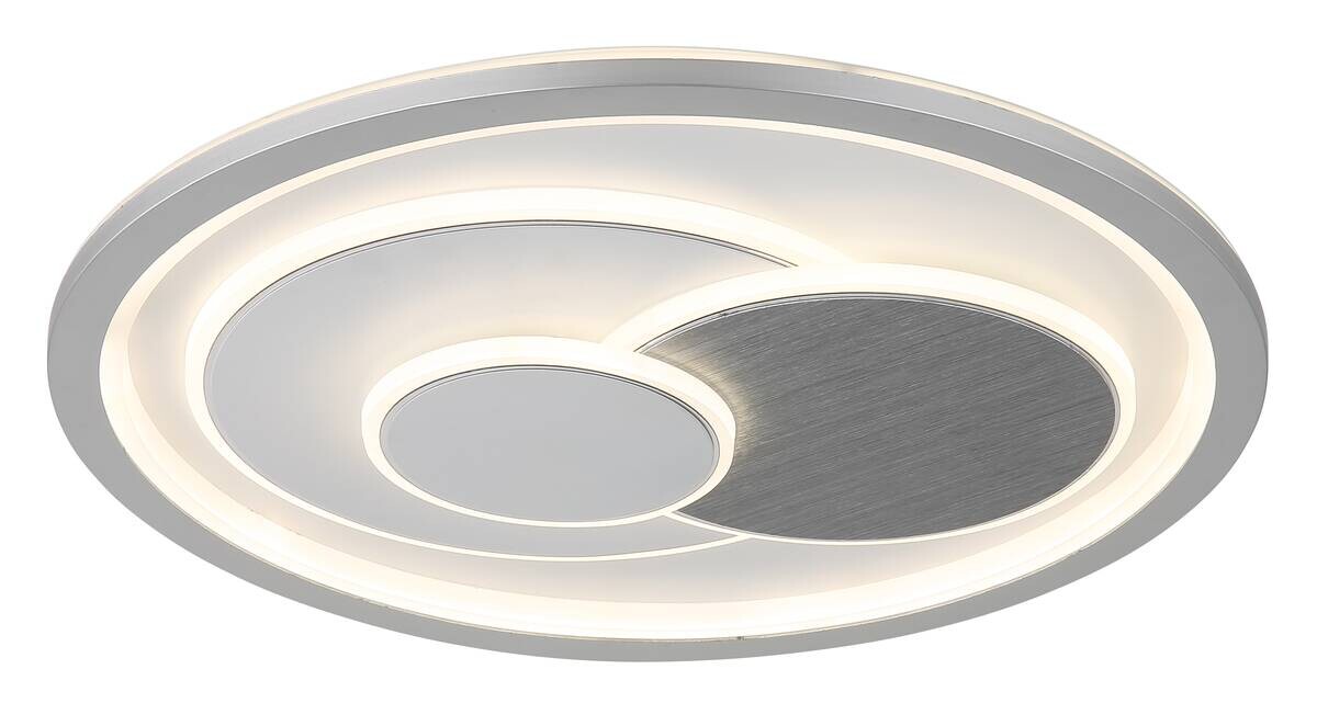 GLOBO LED-Deckenleuchte weiß silber Metall Kunststoff B/D: ca. 7x48 cm