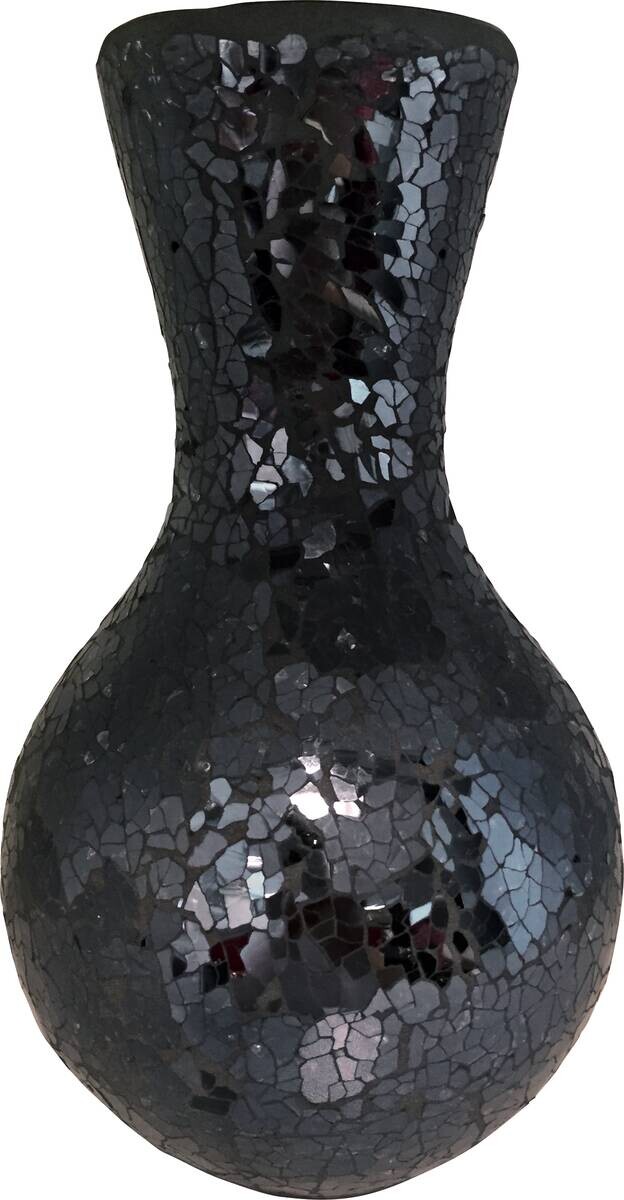 POCOline Vase schwarz Glas B/H/L: ca. 15x27x15 cm