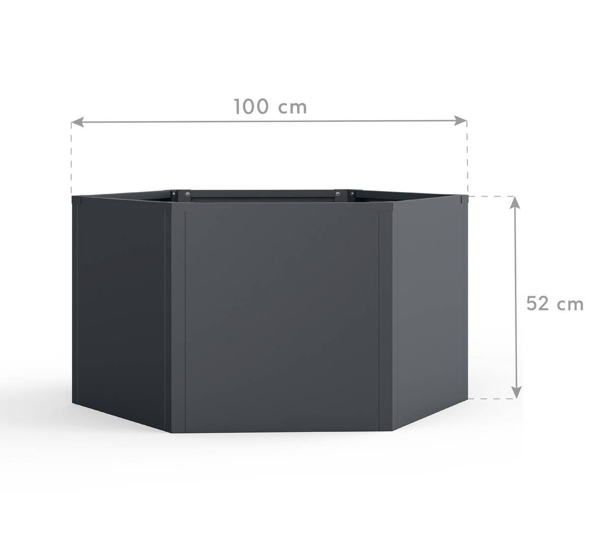 Westmann Hochbeet Varia anthrazit Metall B/H/L: ca. 100x52x100 cm