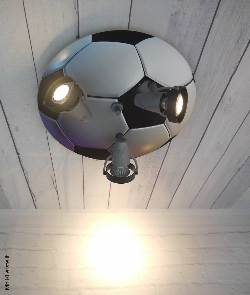 Niermann Fußball-Strahler Fußball 604 schwarz weiß D: ca. 35 cm GU10 3 Brennstellen