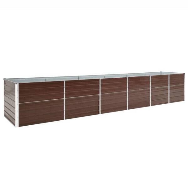 Garten-Hochbeet braun Stahl B/H/L: ca. 80x77x480 cm