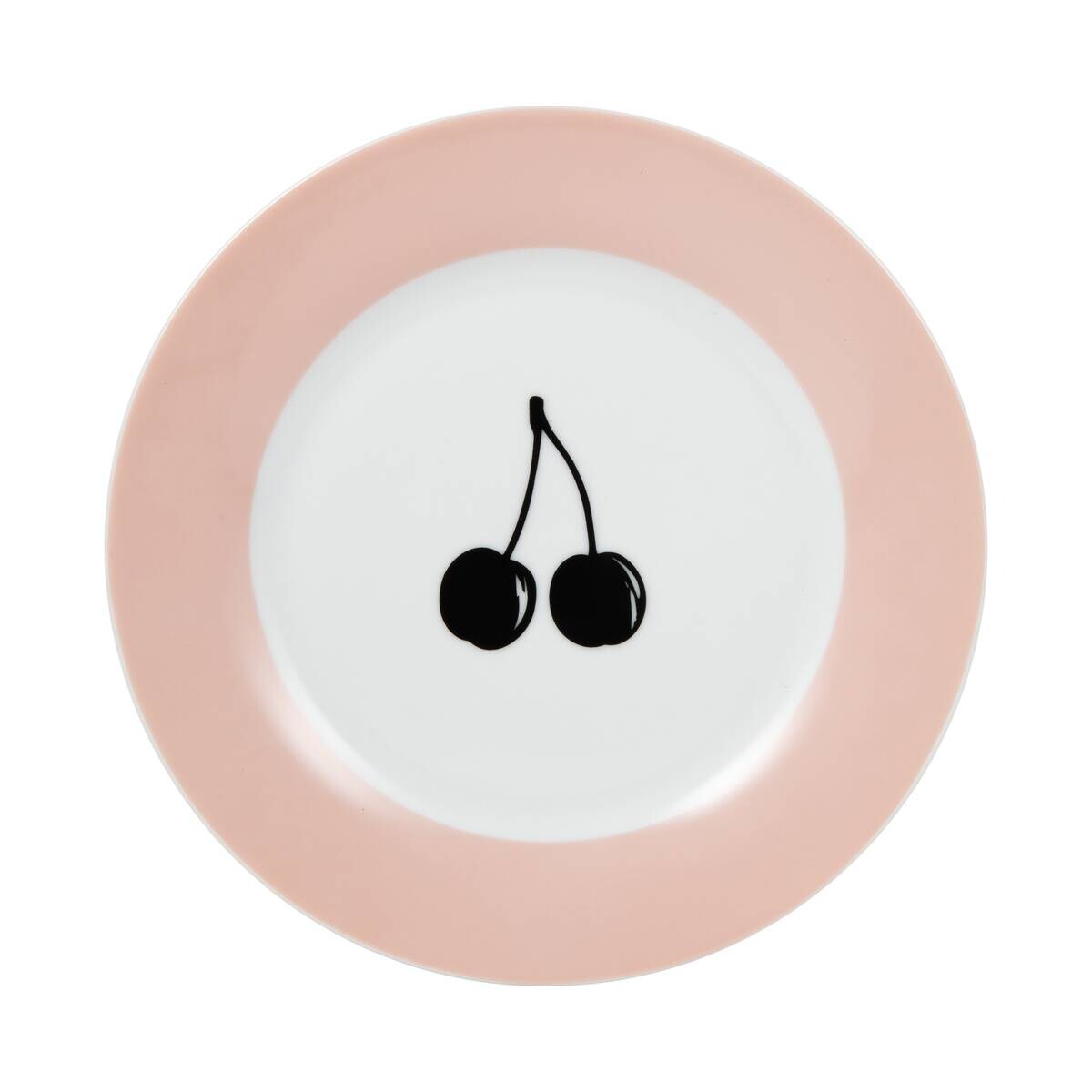 BENETTON Dessertteller Fruits pink Porzellan D: ca. 20 cm