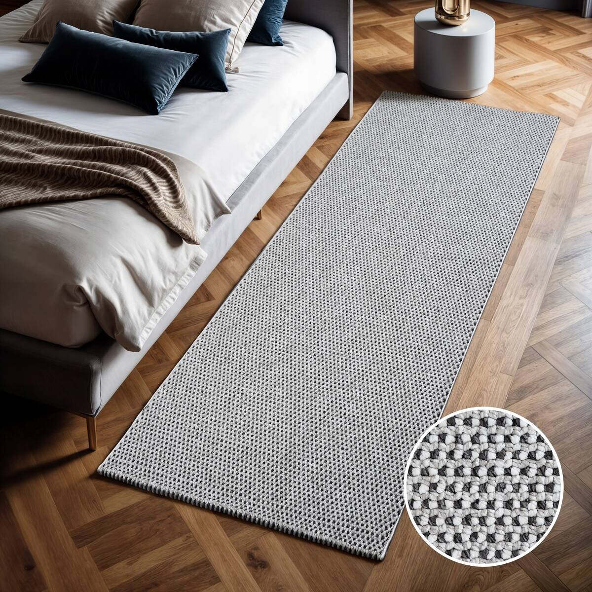 Sanat Teppich LORA PLUS schwarz B/L: ca. 80x300 cm