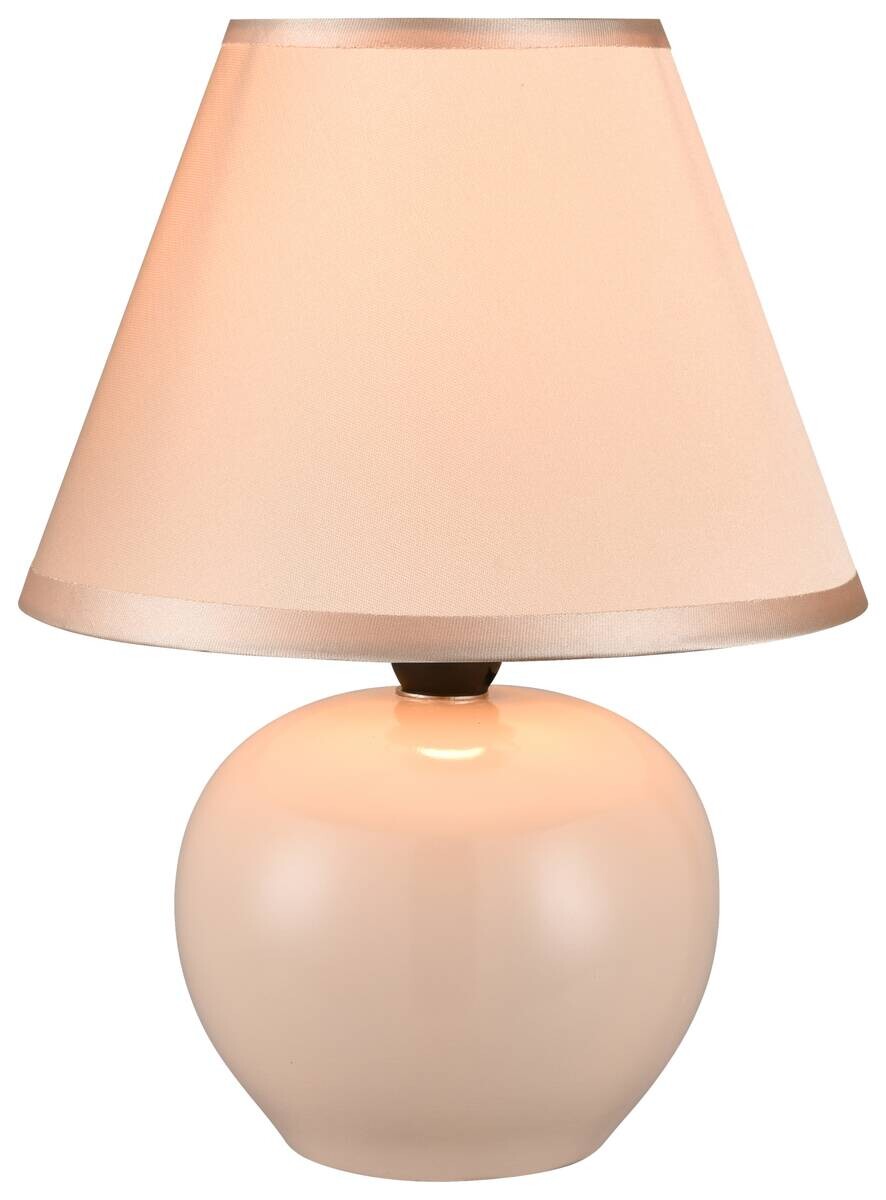 Nolo Tischleuchte Seline sand Stoff Keramik H: ca. 24 cm E14 1 Brennstellen
