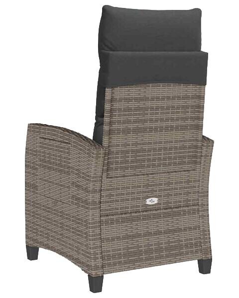 vidaXL Gartensessel grau Polyester B/H/L: ca. 58x94x65 cm