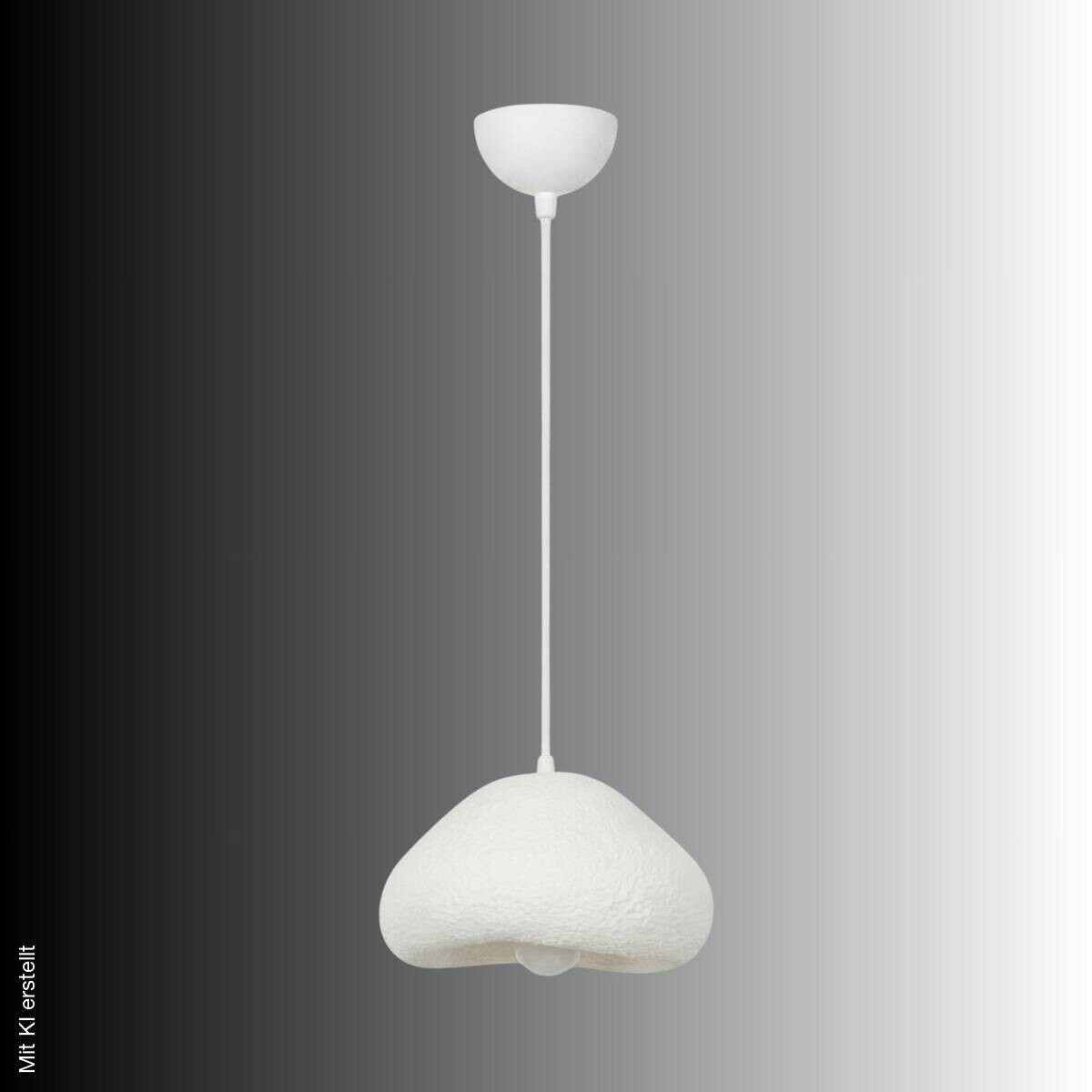 Opviq Pendelleuchte weiß Fiberglas Metall B/T/L: ca. 32x28x32 cm E27 1 Brennstellen