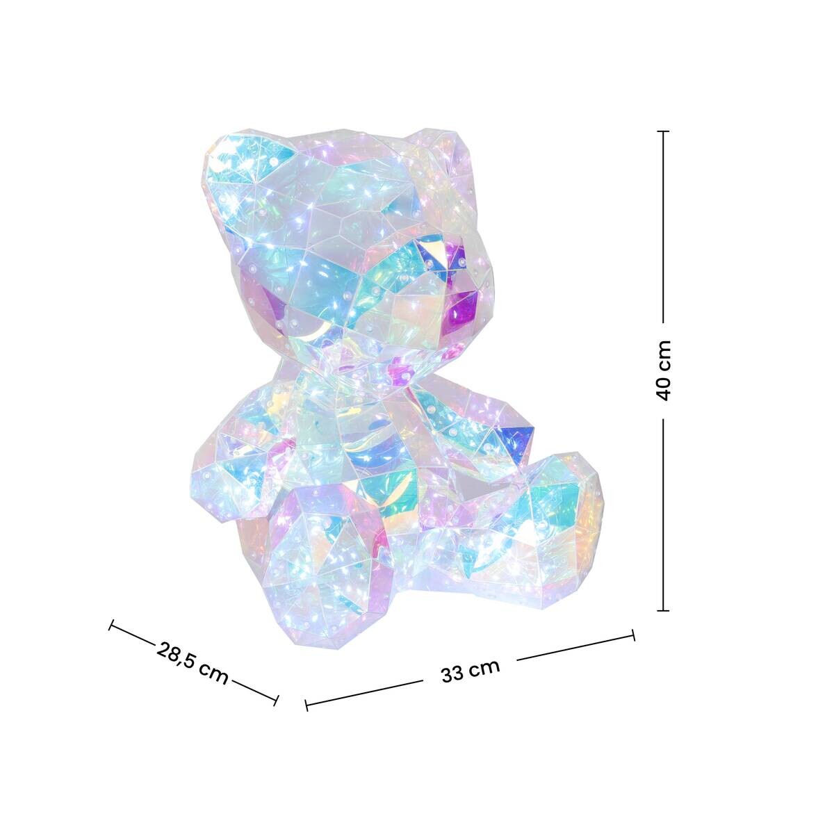 Nolo LED-Dekoleuchte Bear transparent Kunststoff B/H/L: ca. 32x40x29 cm