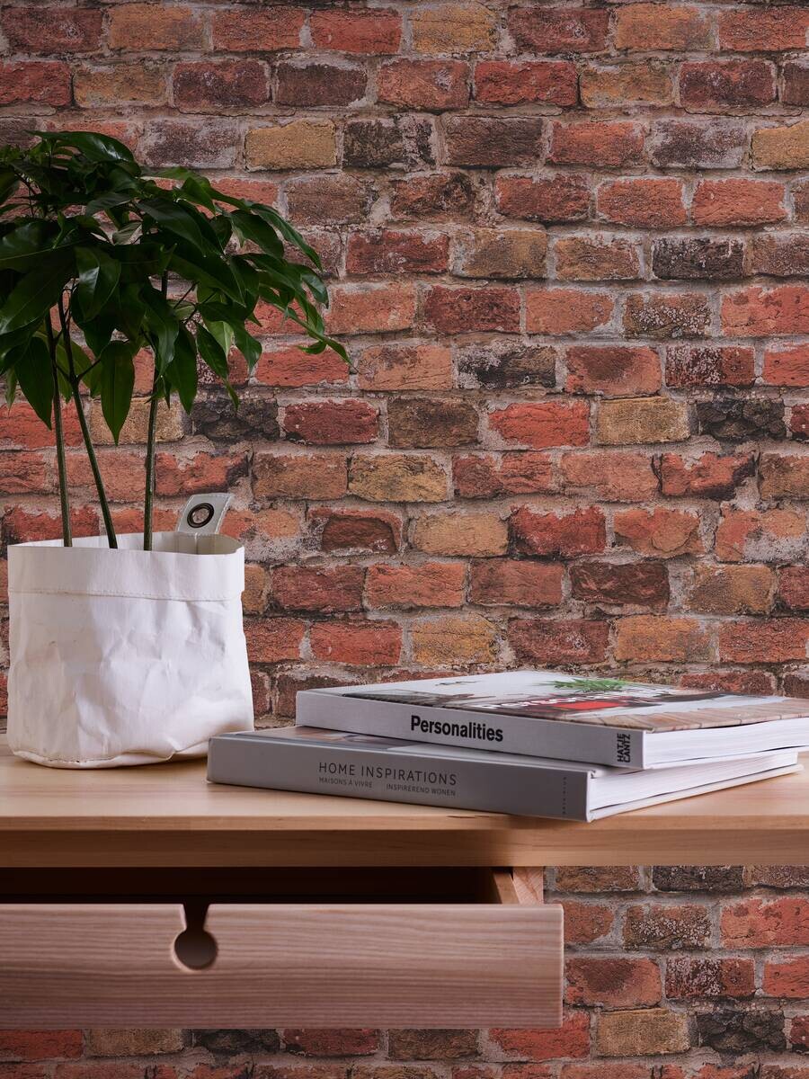 A.S.Creation Vliestapete orange braun B/H/D: ca. 53x1005x8,6 cm