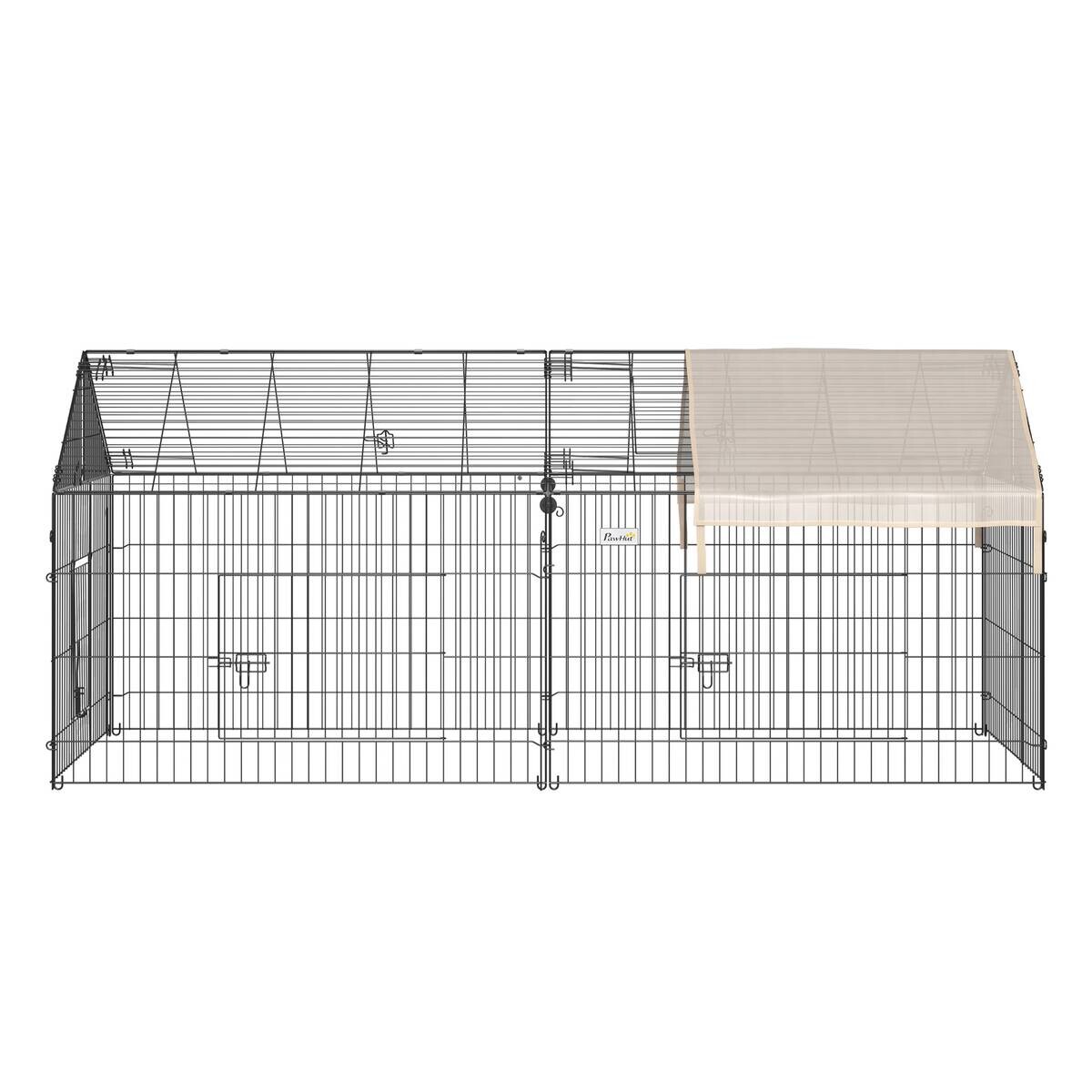 PawHut Gehege schwarz Edelstahl B/H/L: ca. 103x220x103 cm