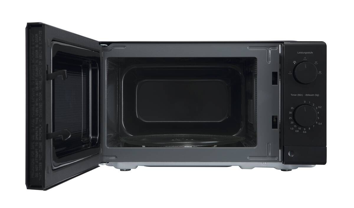 POCOline Mikrowelle schwarz Glas B/H/L: ca. 32,9x24,1x43,4 cm