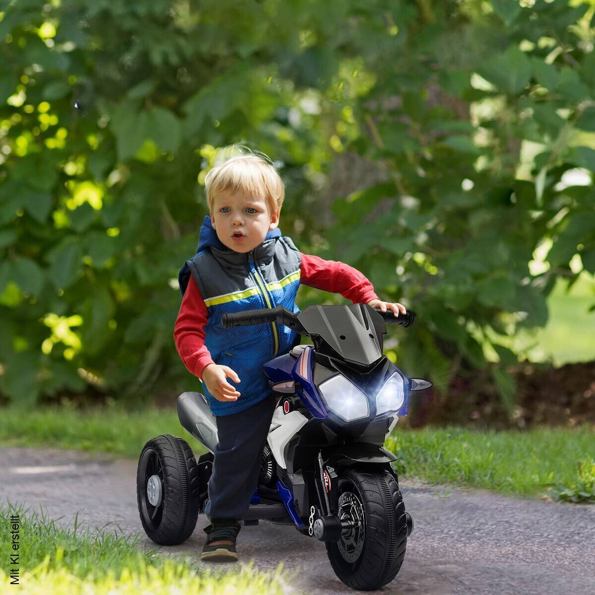 HOMCOM Kinder Elektromotorrad weiß B/H/L: ca. 42x52x86 cm
