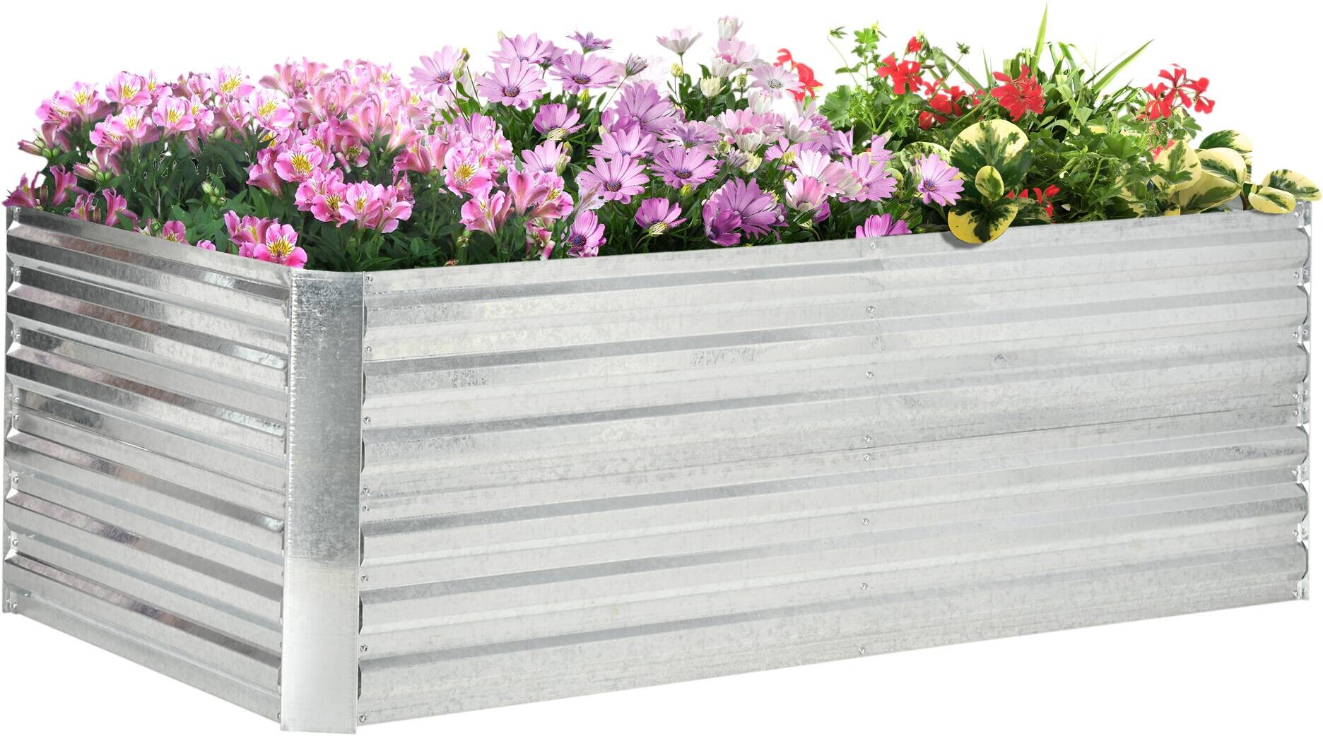 Outsunny Hochbeet silber Stahl B/H/L: ca. 90x59x180 cm