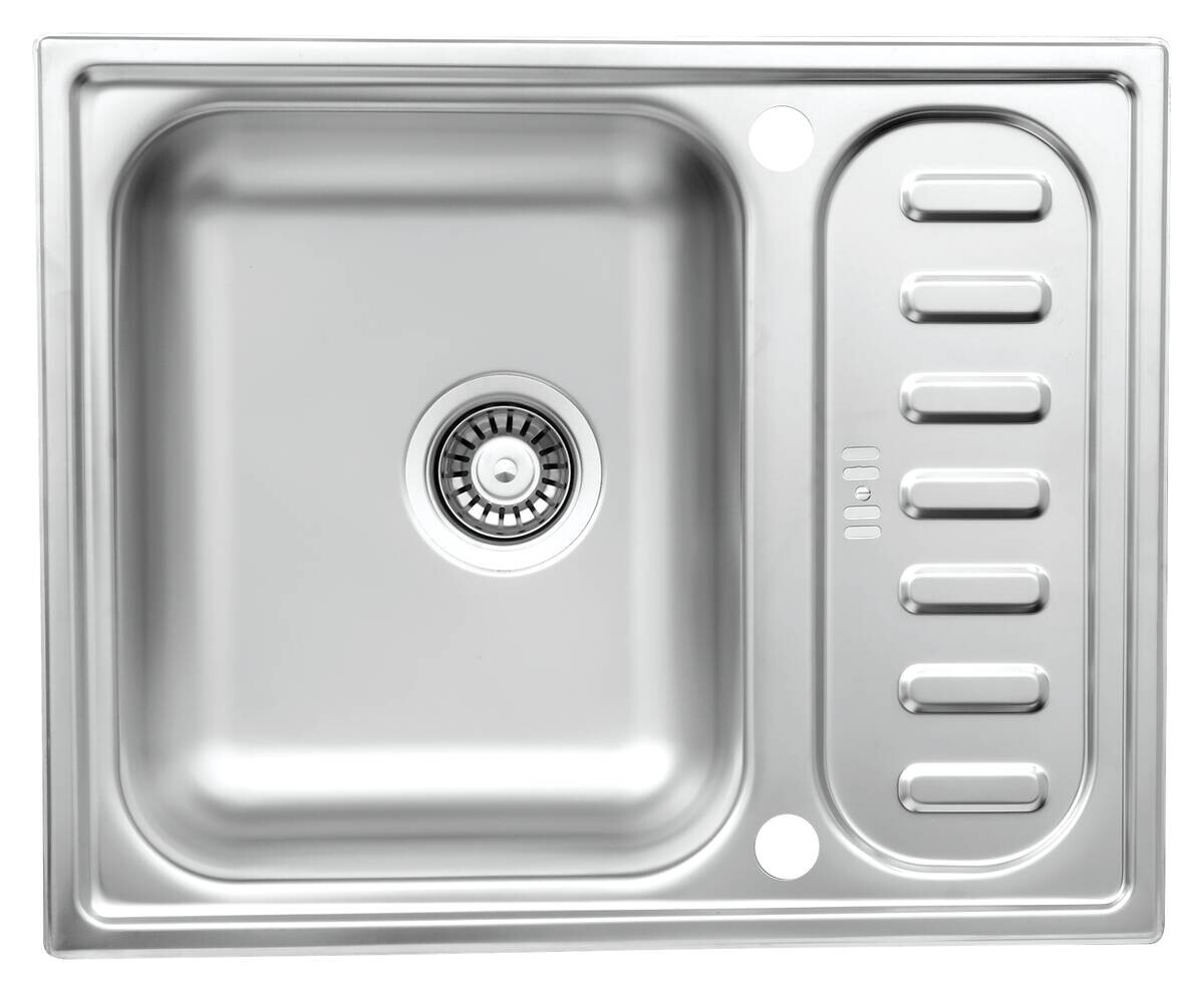 Respekta Einbauspüle Riverside Edelstahl B/H/T: ca. 61,5x17,5x50 cm