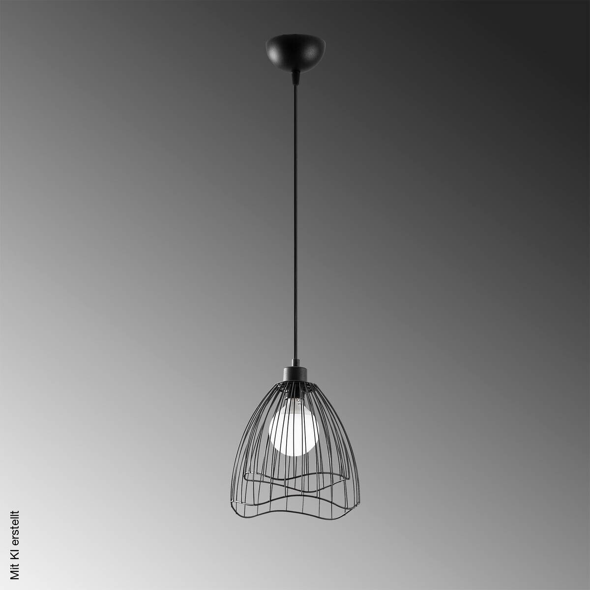 Opviq Pendelleuchte schwarz Metall B/H/T: ca. 25x121x25 cm E27 1 Brennstellen
