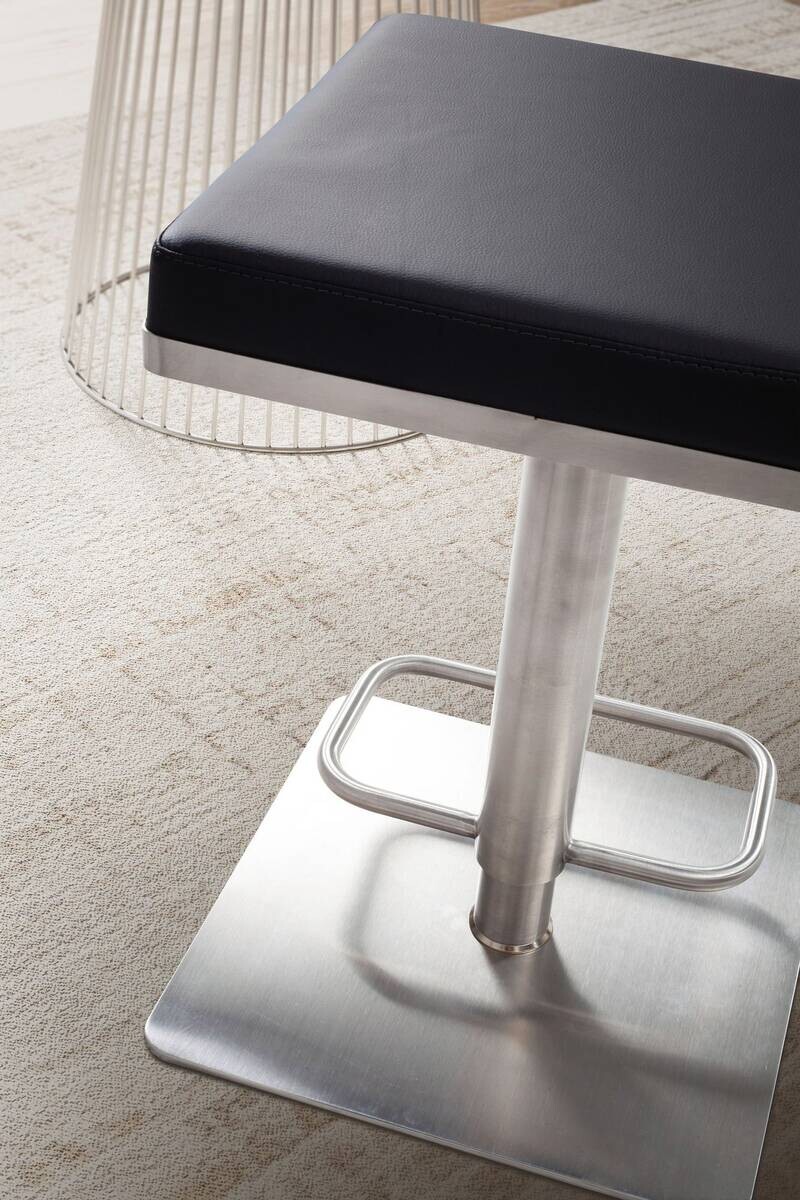 Barhocker schwarz B/H/T: ca. 37x82x37 cm