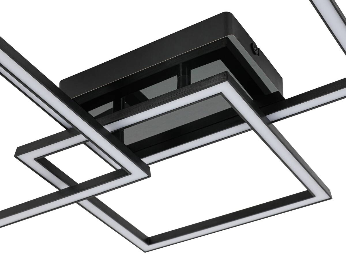 Nolo LED-Deckenleuchte Triple schwarz Kunststoff B/H/T: ca. 49,5x45x8 cm