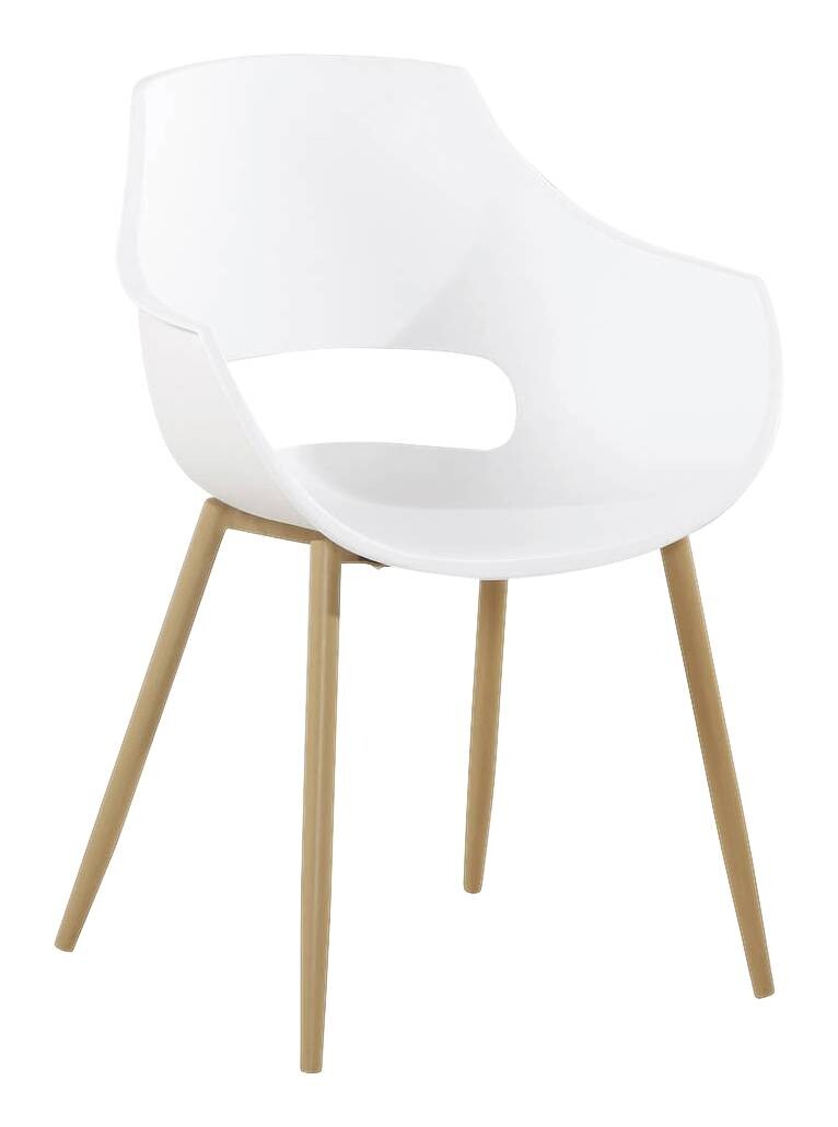 Stuhl Alice 100 2er weiß Kunststoff B/H/T: ca. 59x85x58 cm