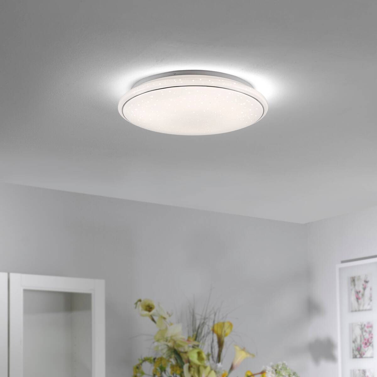 Just Light Deckenleuchte 14364-16 weiß Metall Kunststoff H/D: ca. 10x44 cm