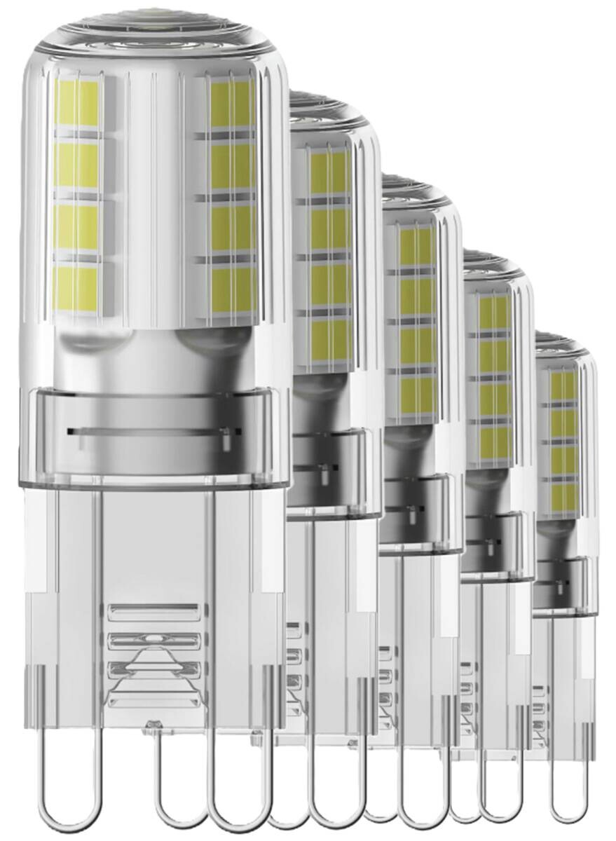 Blulaxa LED-Leuchtmittel Stiftsockellampe 5er Pack G9