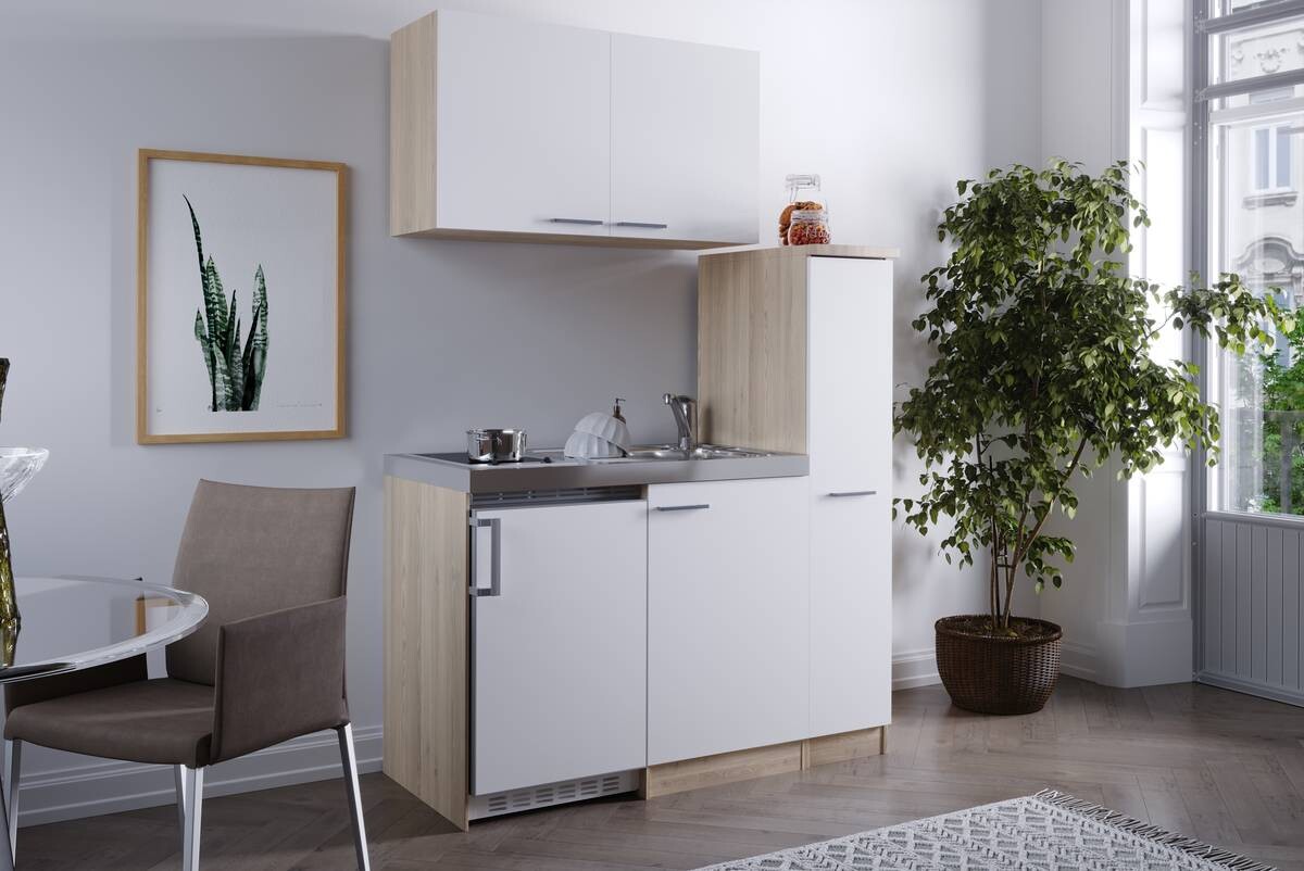 Respekta Miniküche 130 weiß matt B/H/T: ca. 130x200x60 cm