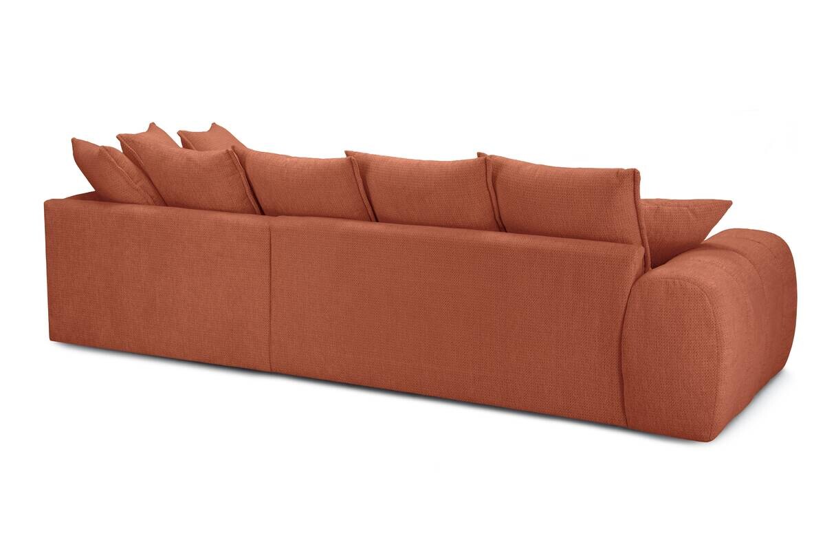 Ecksofa rostfarbig Microfaser B/H/T: ca. 312x97x229 cm