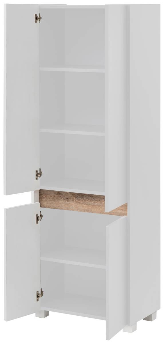 Hochschrank Cosmo perlweiß Optik B/H/T: ca. 56,9x164,5x33 cm