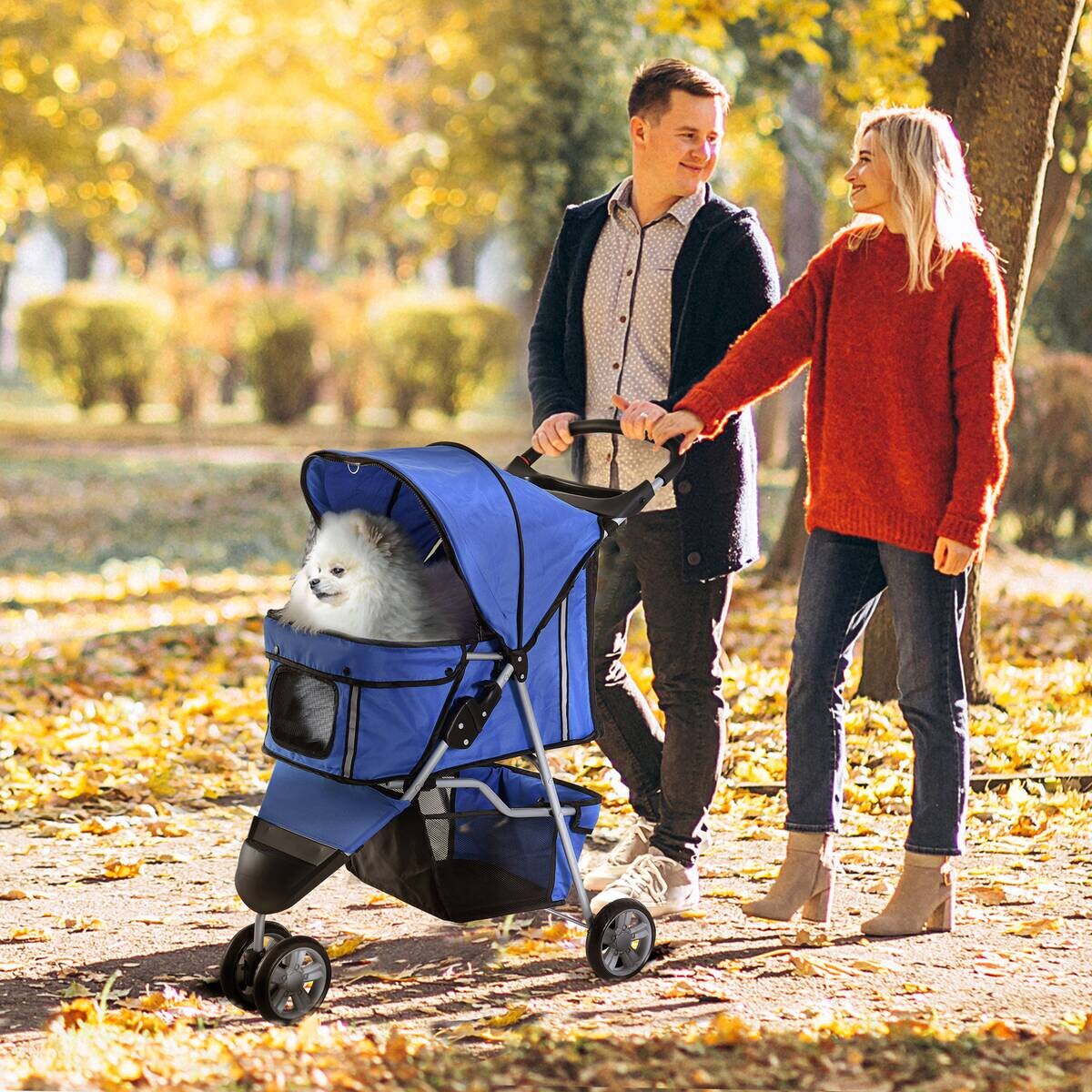 PawHut Hunde-Zubehör blau Nylon B/H/L: ca. 45x75x97 cm