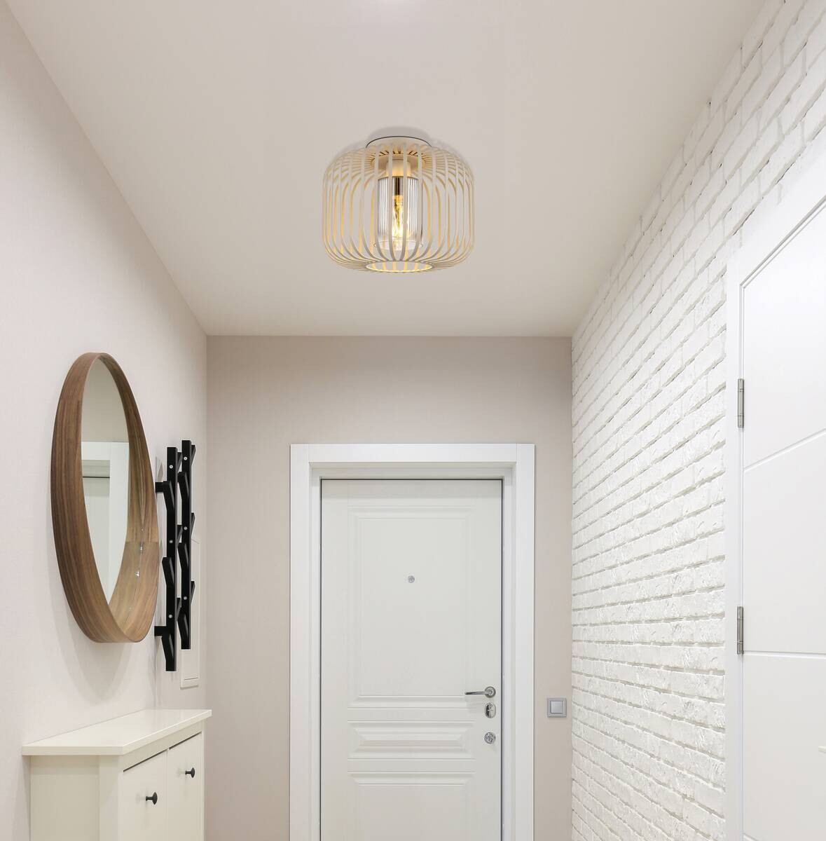 GLOBO Deckenleuchte sand Metall H/D: ca. 23x28 cm 1 Brennstellen