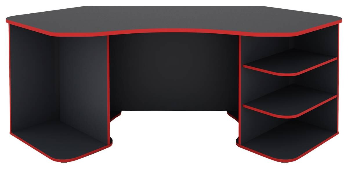 Schreibtisch THANATOS anthrazit rot B/H/T: ca. 198x76x85 cm