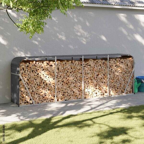 Kaminholzhalter anthrazit B/H/L: ca. 45x100x300 cm