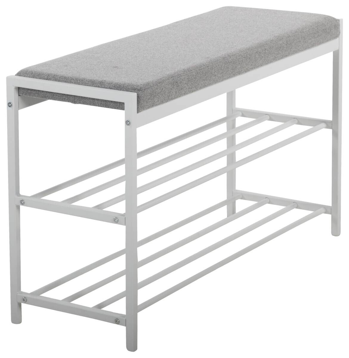 Schuhregal Janne weiß Metall B/H/T: ca. 90x50x30 cm