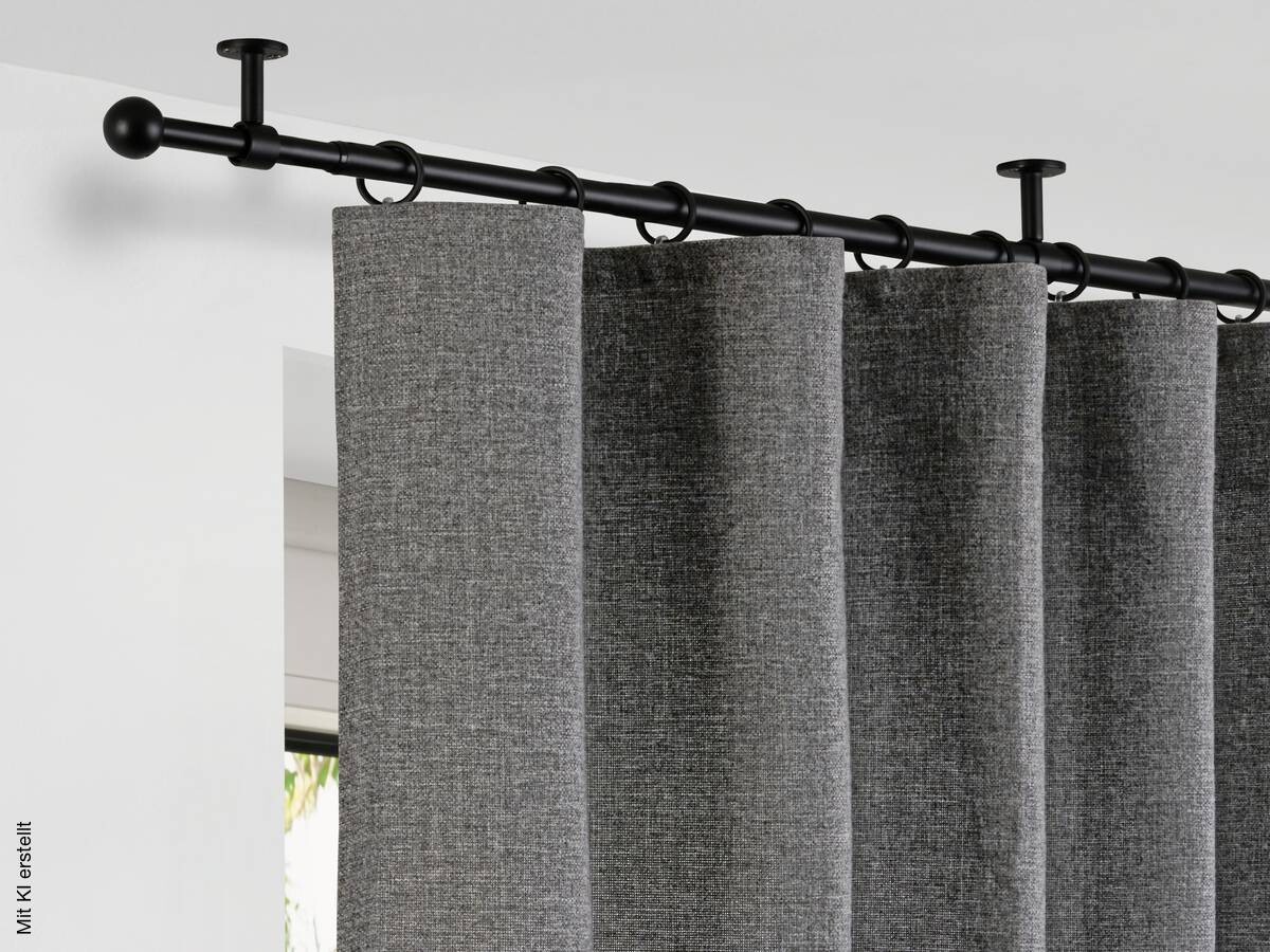 ondeco Stilgarnituren schwarz Metall ausziehbar von ca. 210 bis 400 cm 1.0 Läufe