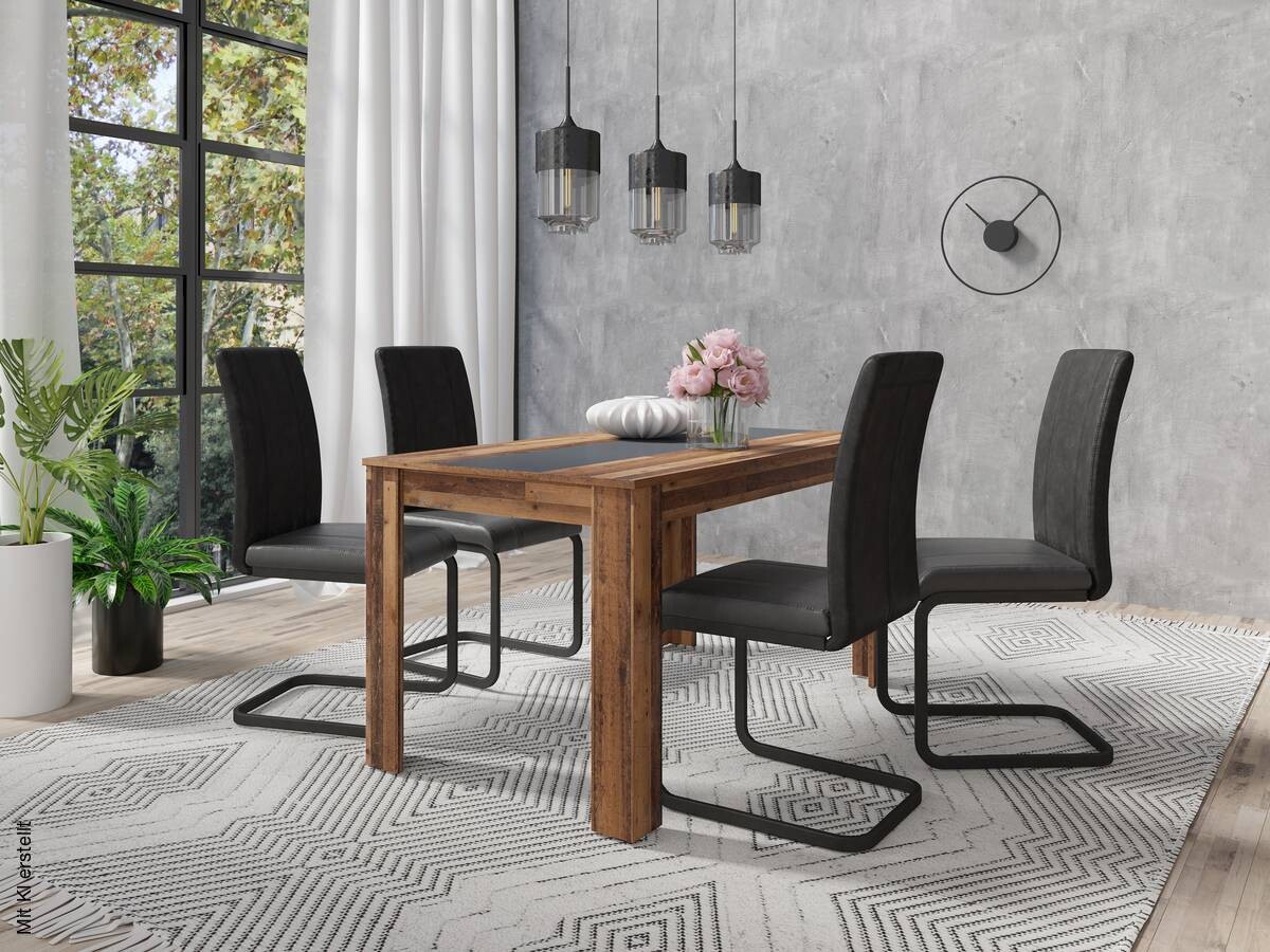 Tisch NORI Eiche Old Wood Nachbildung B/H/T: ca. 140x75x80 cm