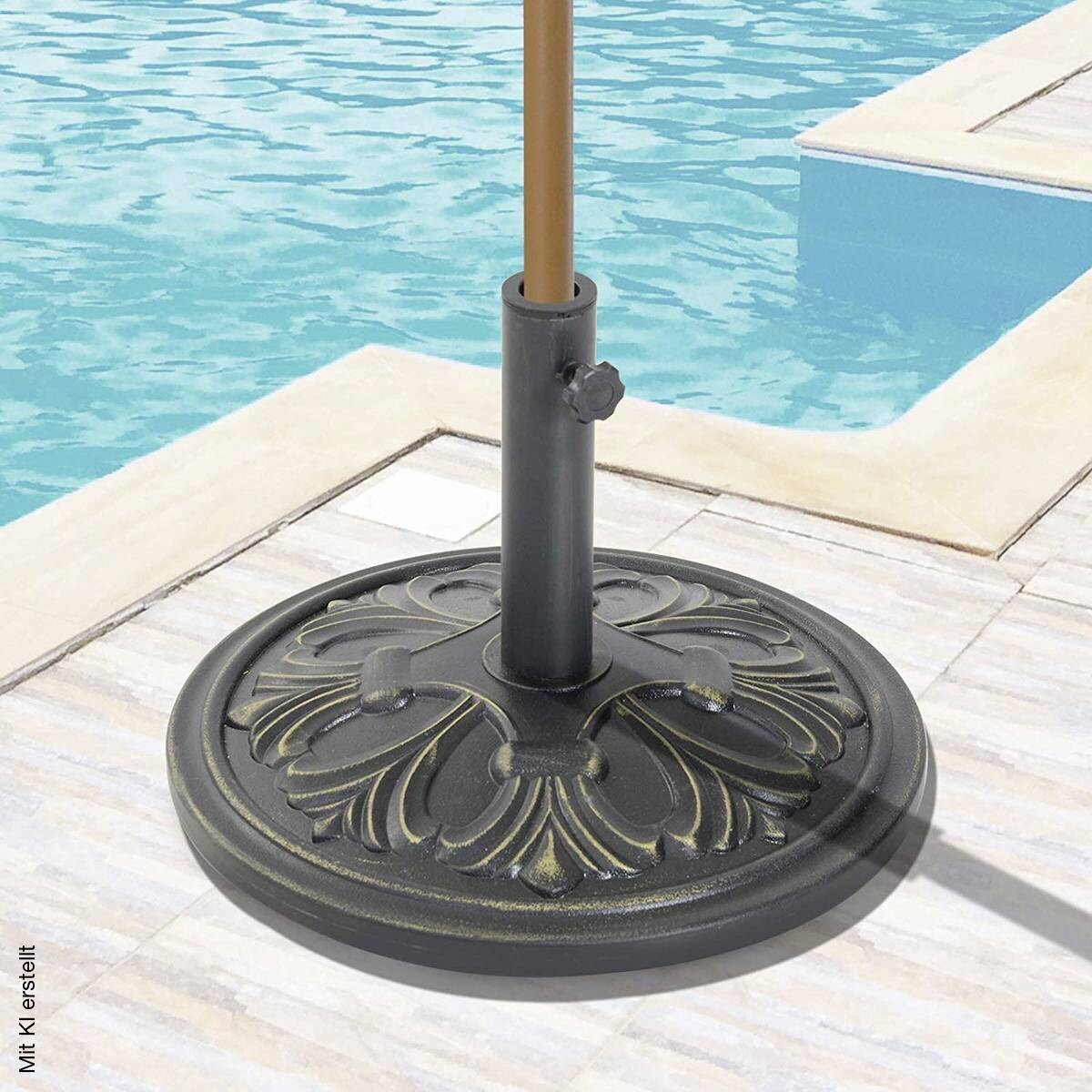 Outsunny Sonnenschirmständer bronze Metall B/H/L/D: ca. 48x34x48x48 cm
