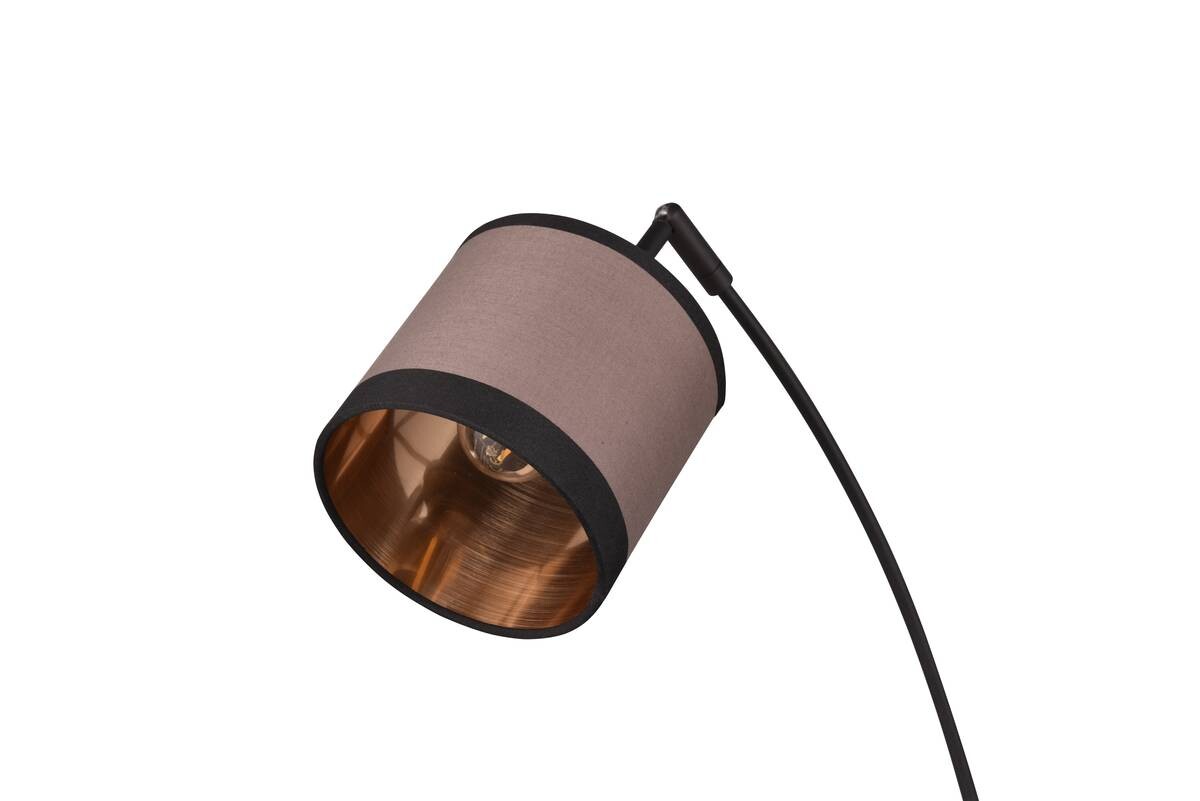 Reality Stehlampe R41553041 Davos schwarz taupe Metall Stoff H/D: ca. 185x12 cm E14 3 Brennstellen
