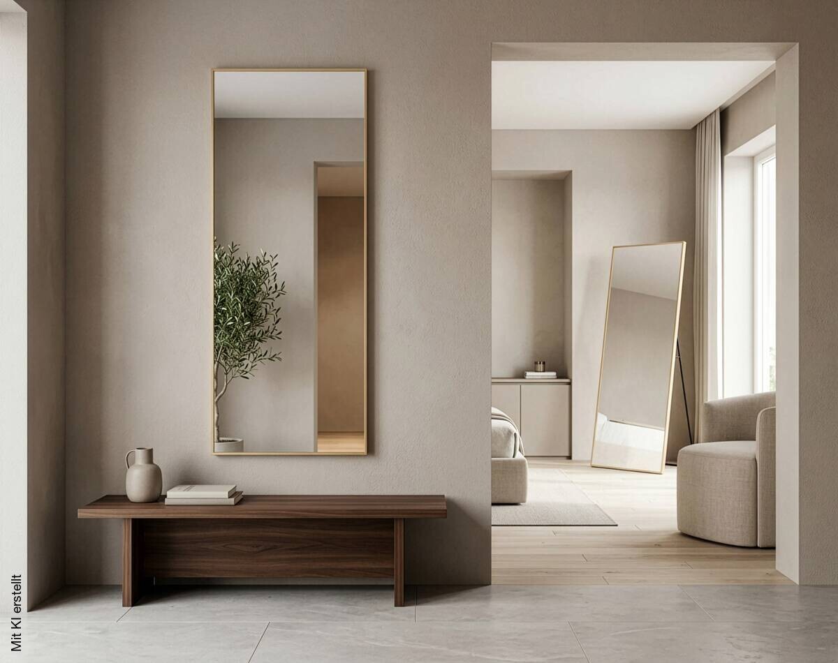 Mirrors & More Standspiegel gold Alumetallic B/H/L: ca. 3x170x70 cm