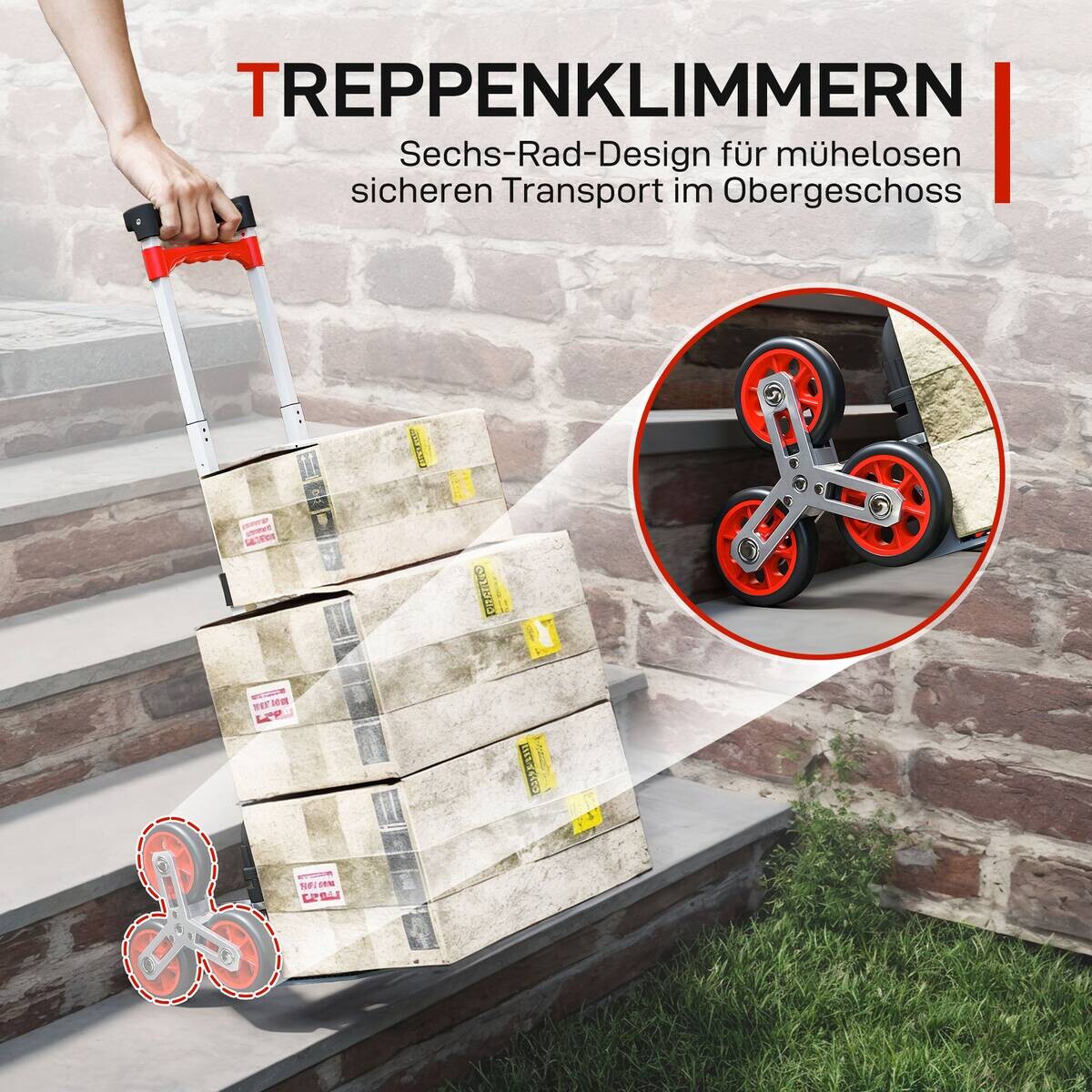HOMCOM Sackkarre B/H/L: ca. 44x100x46 cm