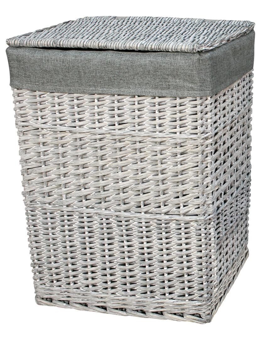 POCOline Wäschekorb grau Weide B/H/L: ca. 33x59x45 cm