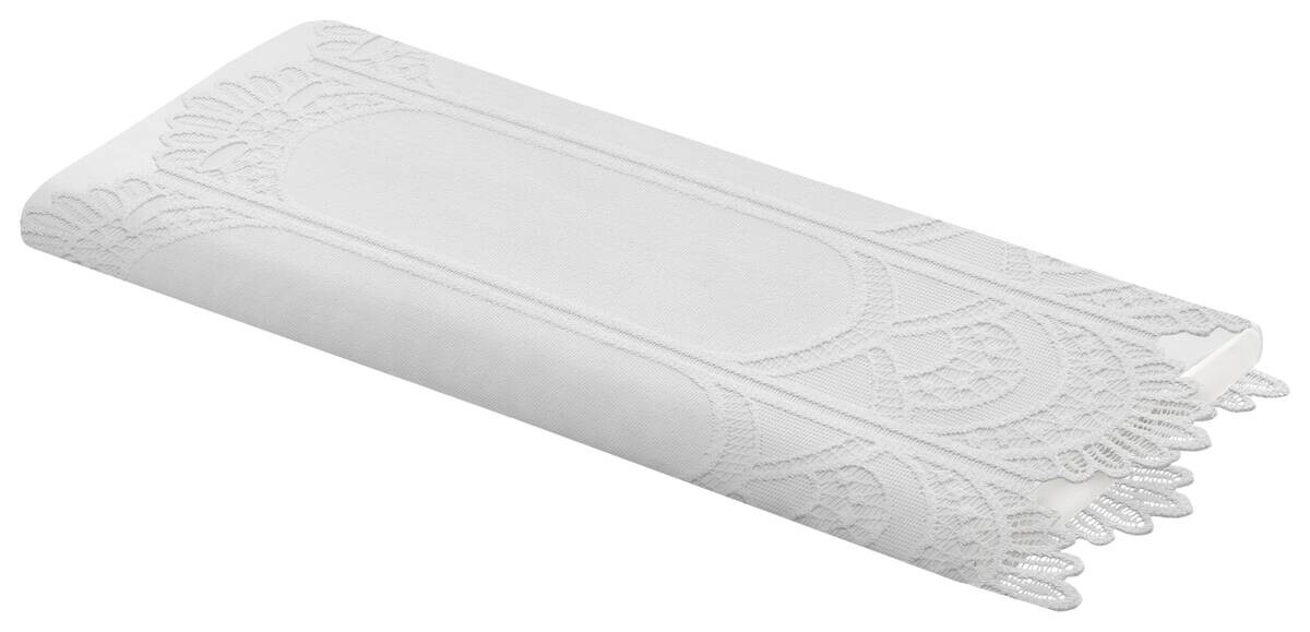 Scheibengardinen-Meterware Jengen weiß 100% Polyester H: ca. 50 cm