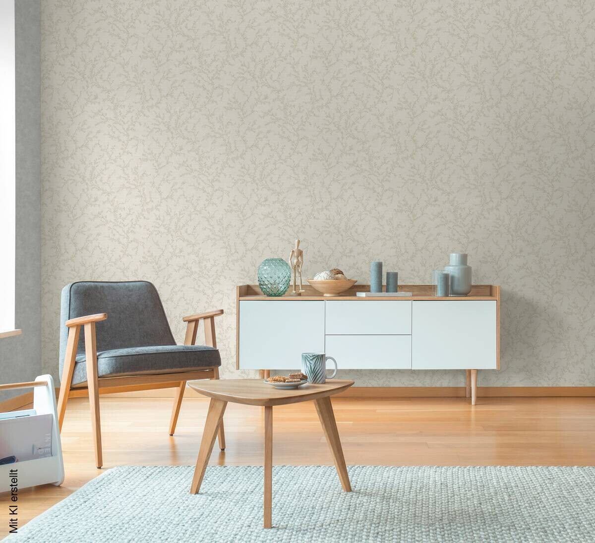 A.S.Creation Vliestapete grau creme B/H/D: ca. 53x1005x8,2 cm