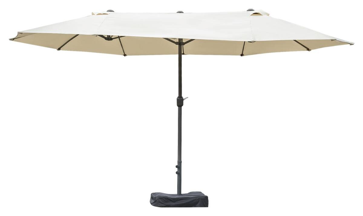 Outsunny Doppel-Sonnenschirm khaki Aluminium B/H/L: ca. 270x260x270 cm