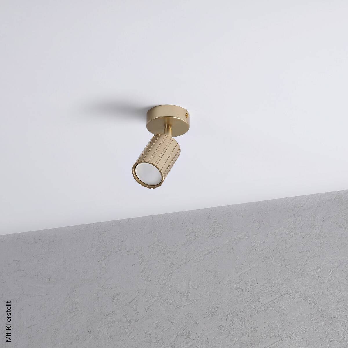 Lamkur Wandleuchte Prisma gold Stahl B/H/L: ca. 8x16x8 cm GU10 1 Brennstellen