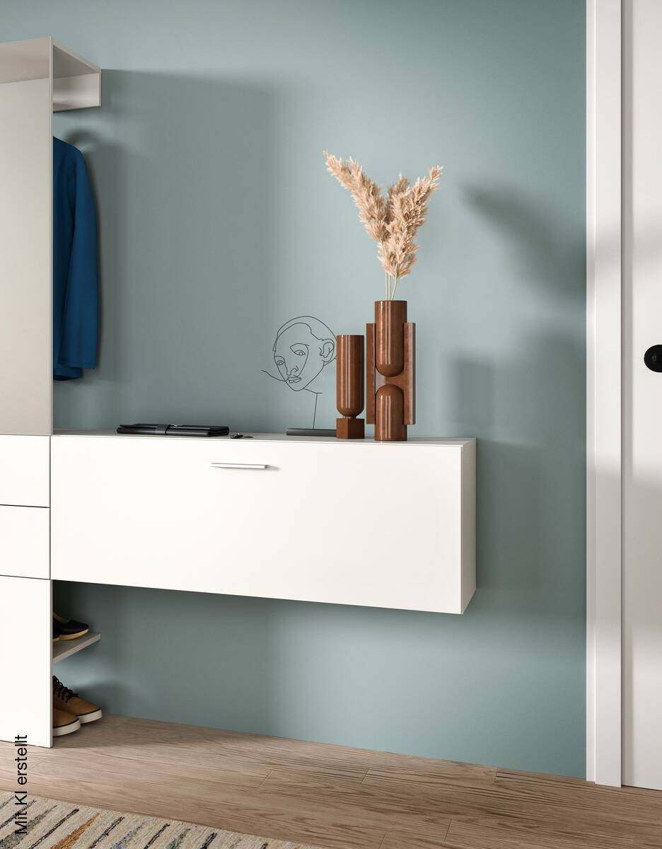 Garderobenschrank VAGA weiß B/H/T: ca. 104x39x36 cm