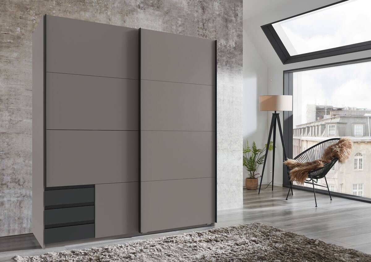 Schwebetürenschrank Bahamas Sahara grau B/H/T: ca. 179x198x65 cm