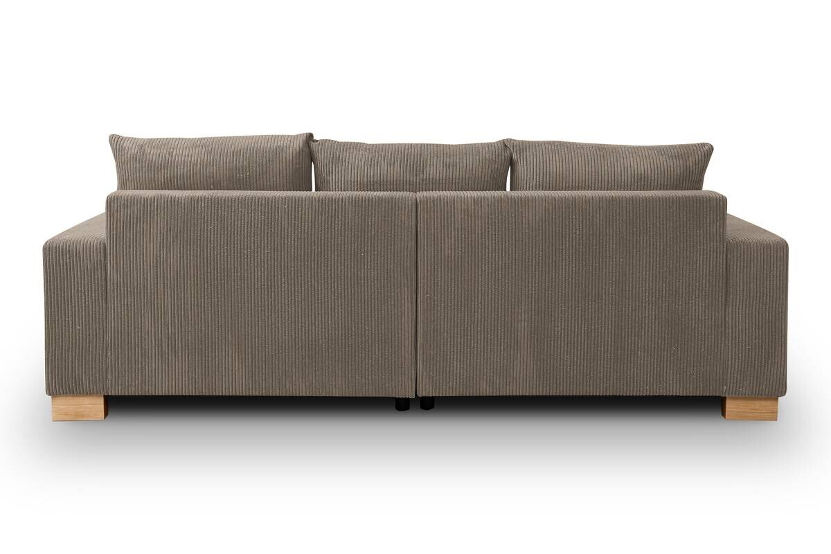 Big Sofa Greige Microfaser B/H/T: ca. 248x80x114 cm