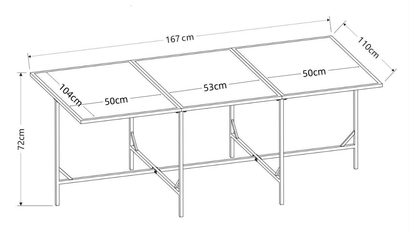 VCM Gartentisch Raloso braun Rattan B/H/L: ca. 170x74x110 cm